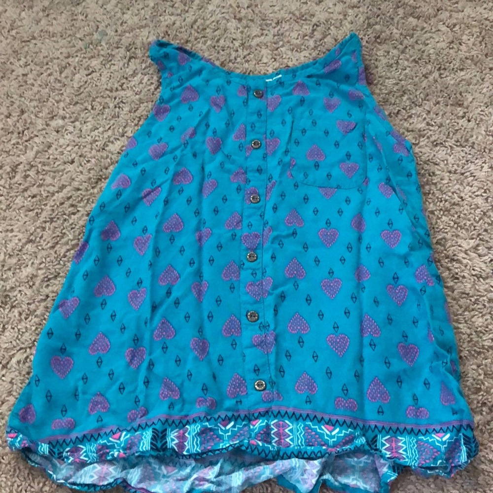 Green and purple tank top